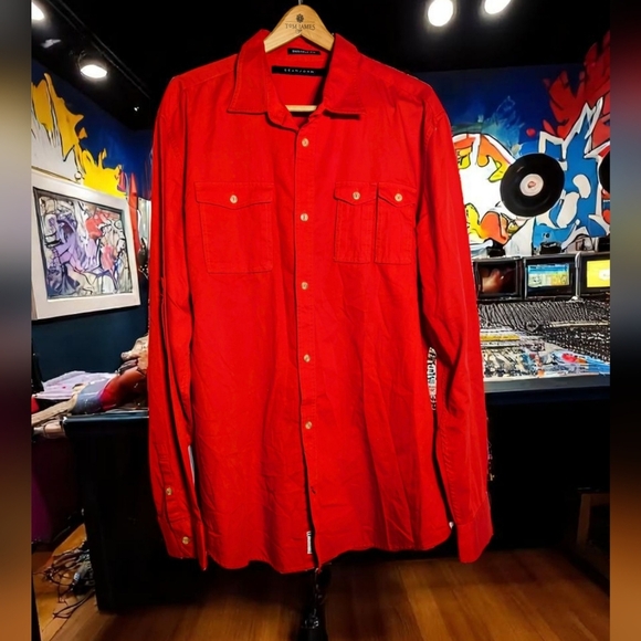 Sean John Vibrant Red 3XL Tailored Shirt Horrify Your Friends - Picture 1 of 6